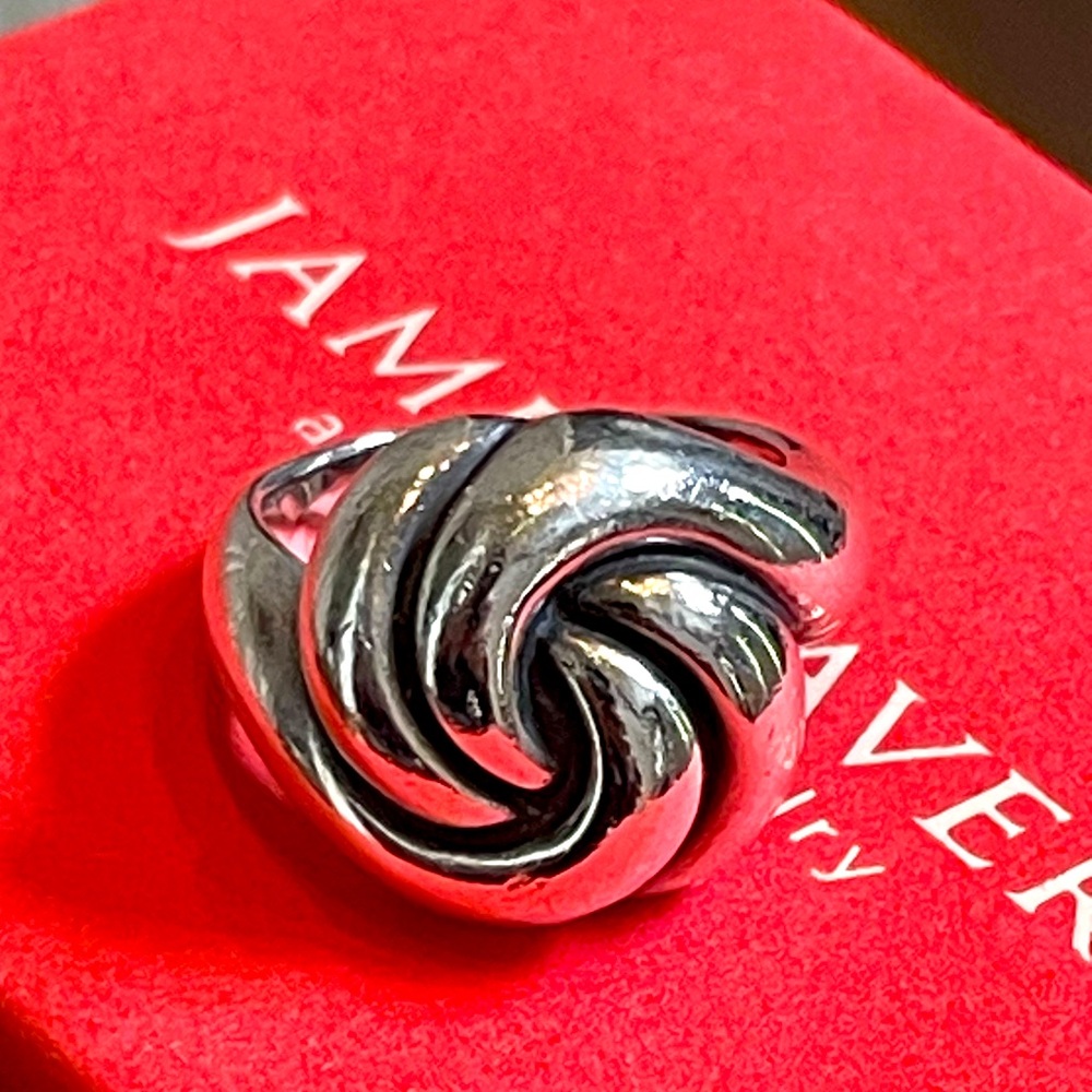 James Avery Retired large 3-d French Knot Ring